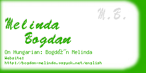 melinda bogdan business card